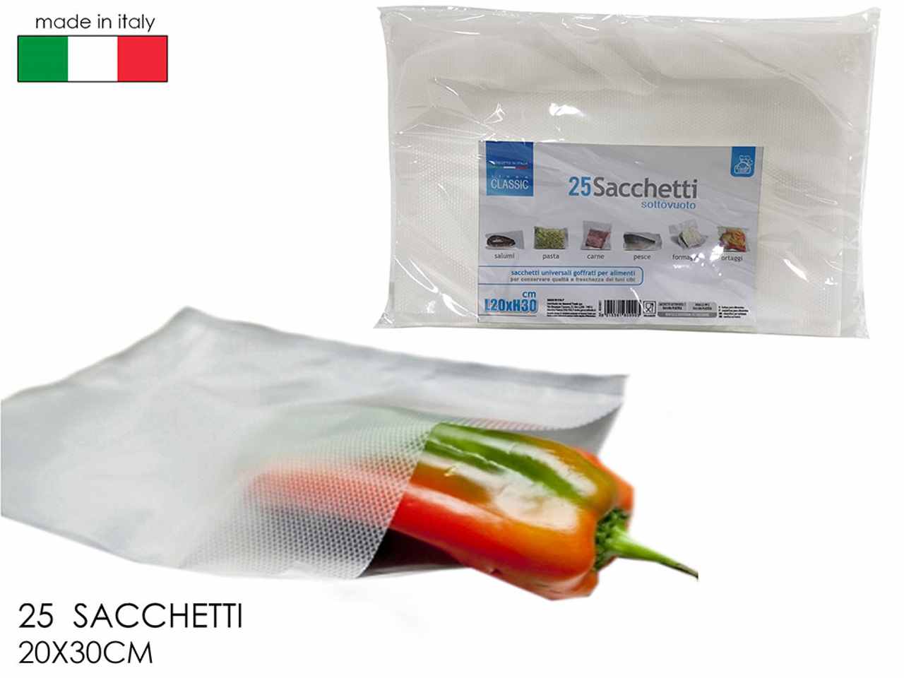 Sacchetti sottovuoto 20x30cm 25 pezzi 920801