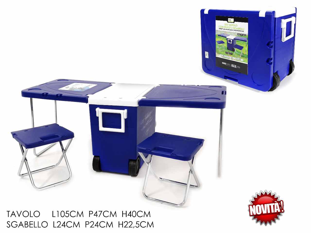 Tavolo pieghevole con frigo 28l 796556