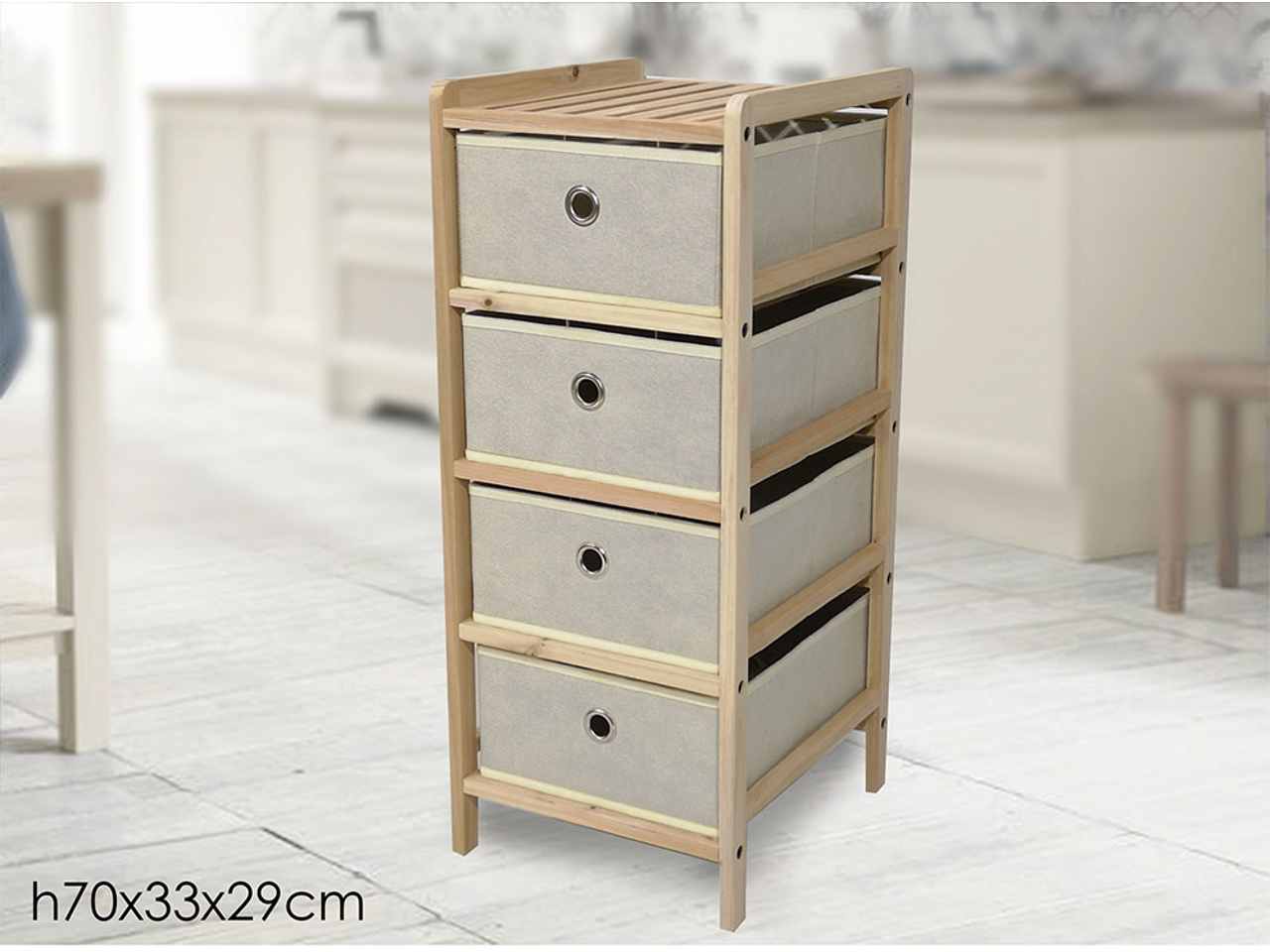 Mobiletto con 4 cassetti 29x33x70cm