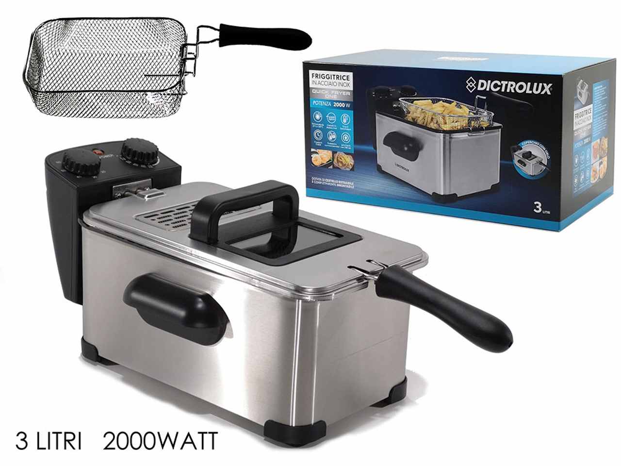 Friggitrice quick fryer one 3lt 2000w