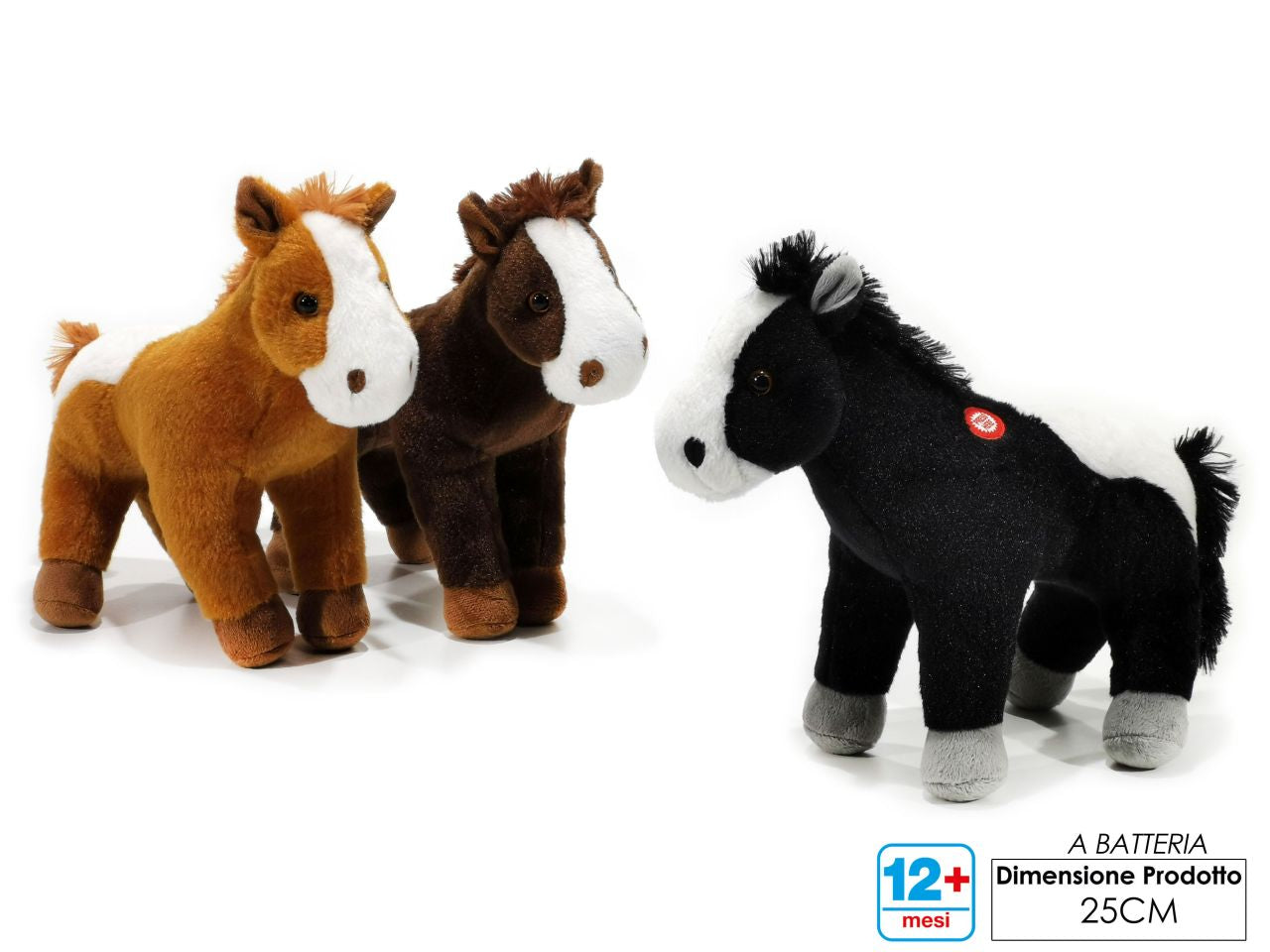 Peluche linea morbidosi - cavallo try-me in 3 assortimenti