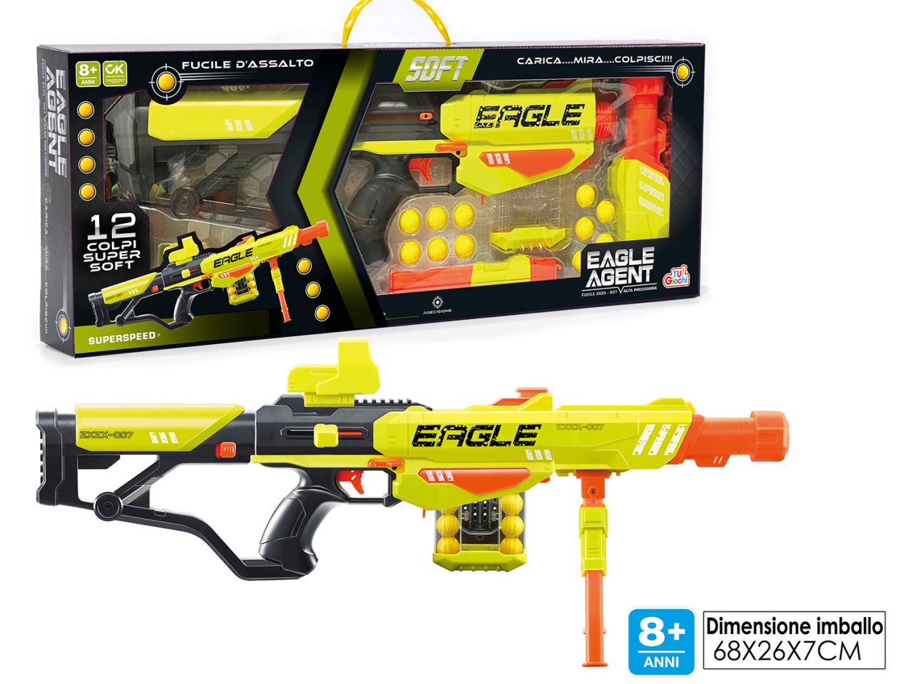 Pistola ad aria eagle agent con 12 colpi super soft