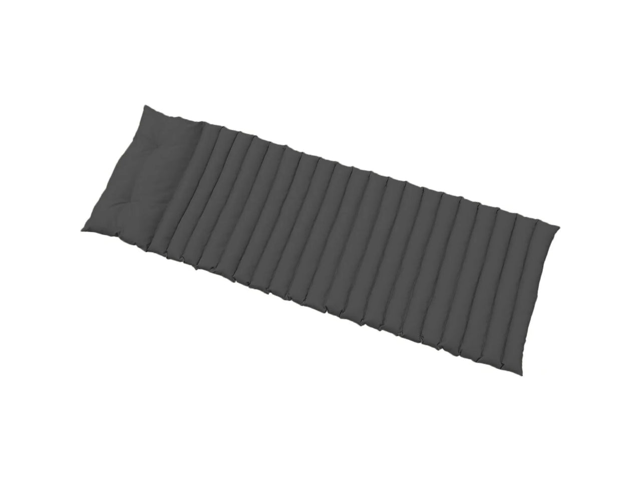 Cuscino coprilettino imbottito in tessuto con poggiatesta, colore tortora, 60x180 cm - Vestiamo Casa
