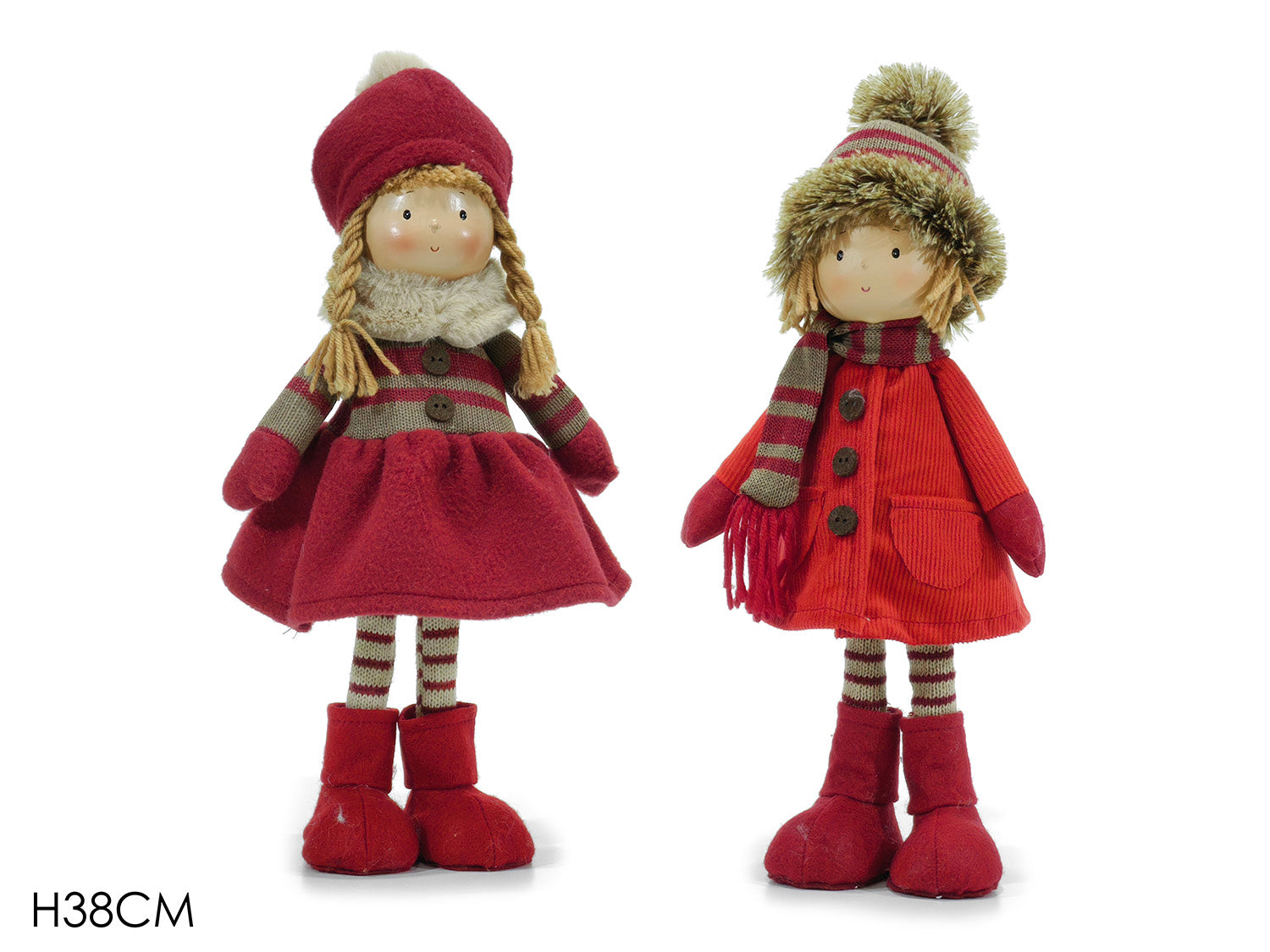 Bimbo in piedi 38cm rosso in 2 assortimenti