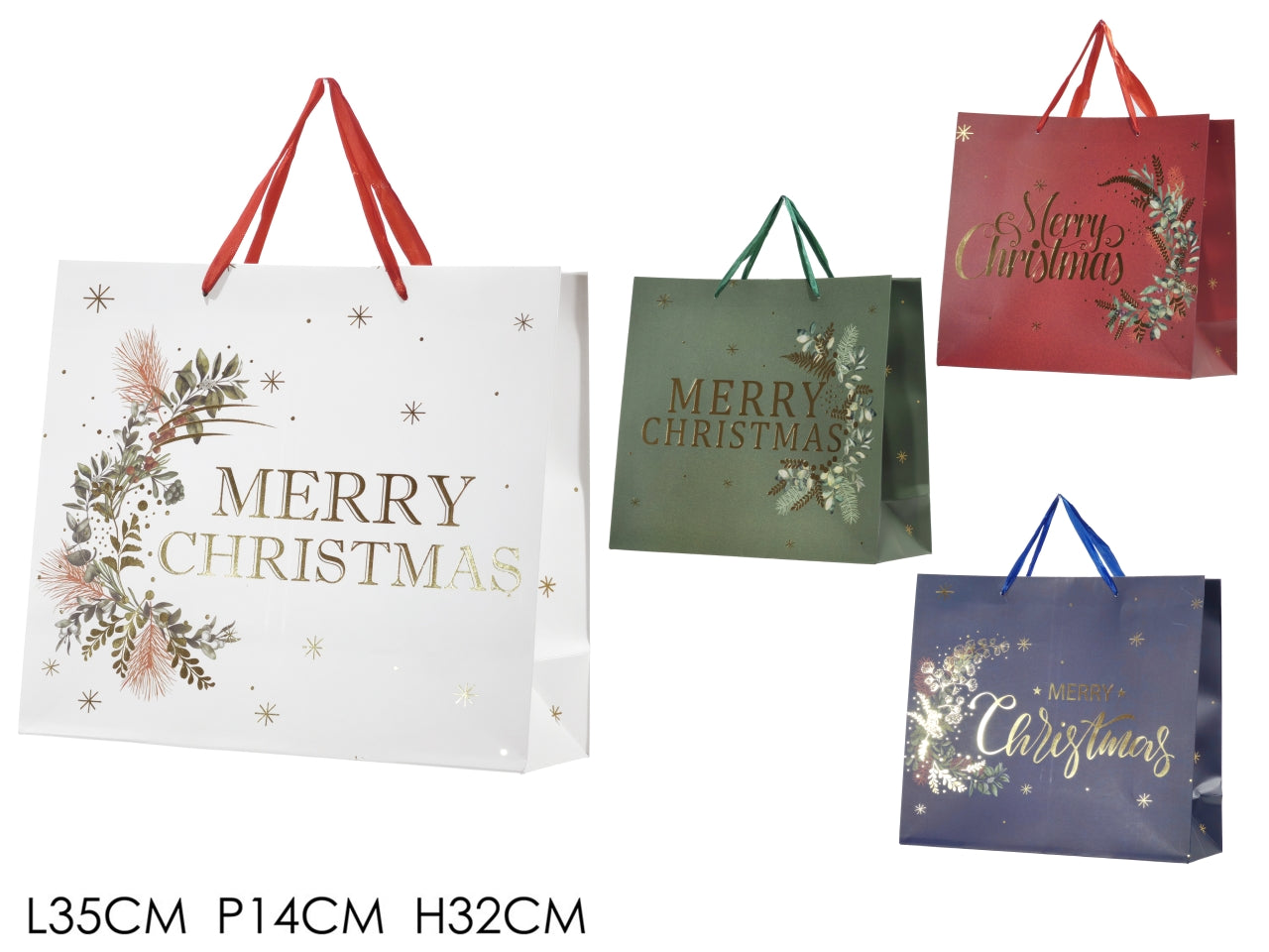 Shopper natalizio grande in 4 assortimenti