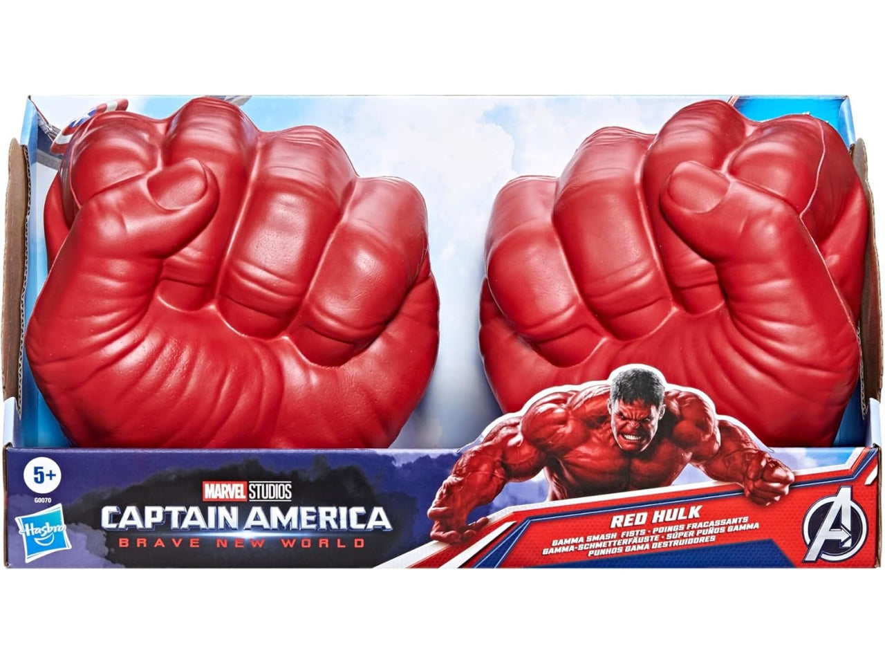 Captain America pugni di Hulk
