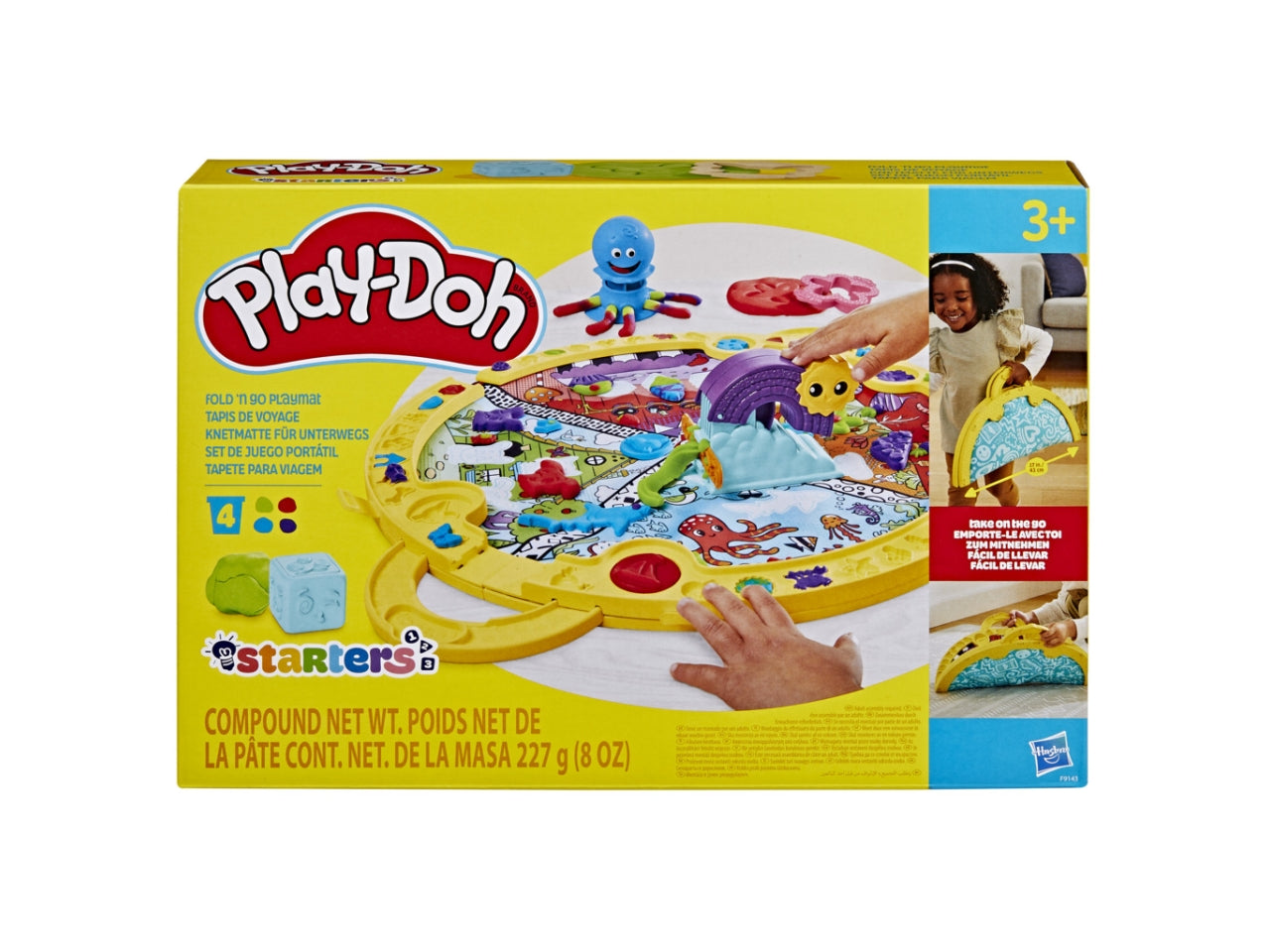 Play-doh la mia prima valigetta delle attivita', tappeto da gioco interattivo con plastilina 3+ Hasbro