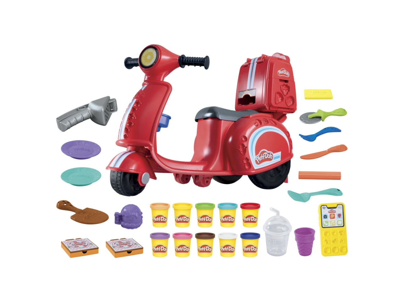 Pasta Modellabile Play-Doh Pizza Delivery Scooter: Set per Bambini 3+ | Dimensioni 20,3x62,2x43,2 - Hasbro$