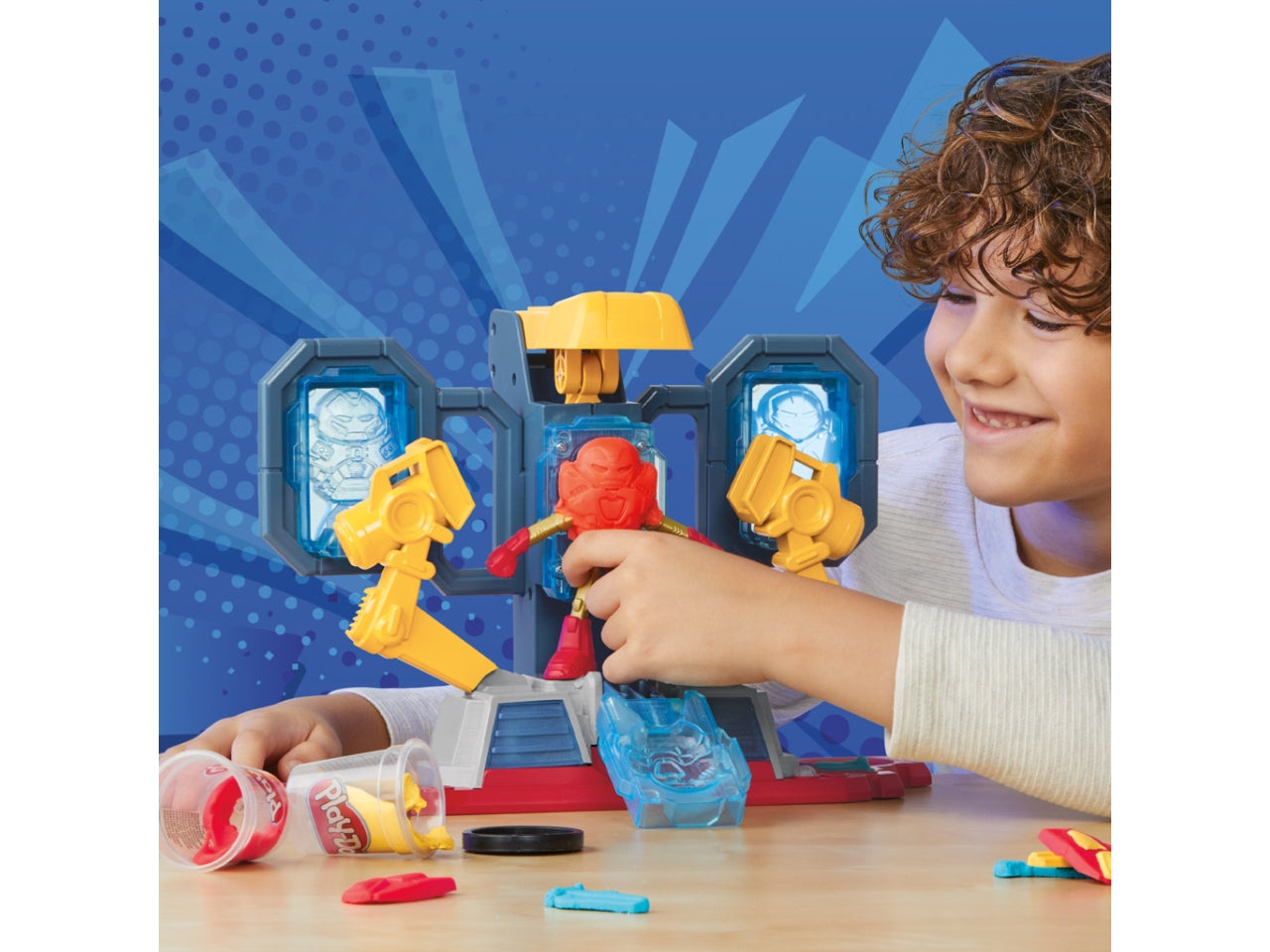 Pasta Modellabile Play-Doh Iron Man Armor Maker Lab: Set per Bambini 4+ | Dimensioni 6,7x34,9x30,5 - Hasbro