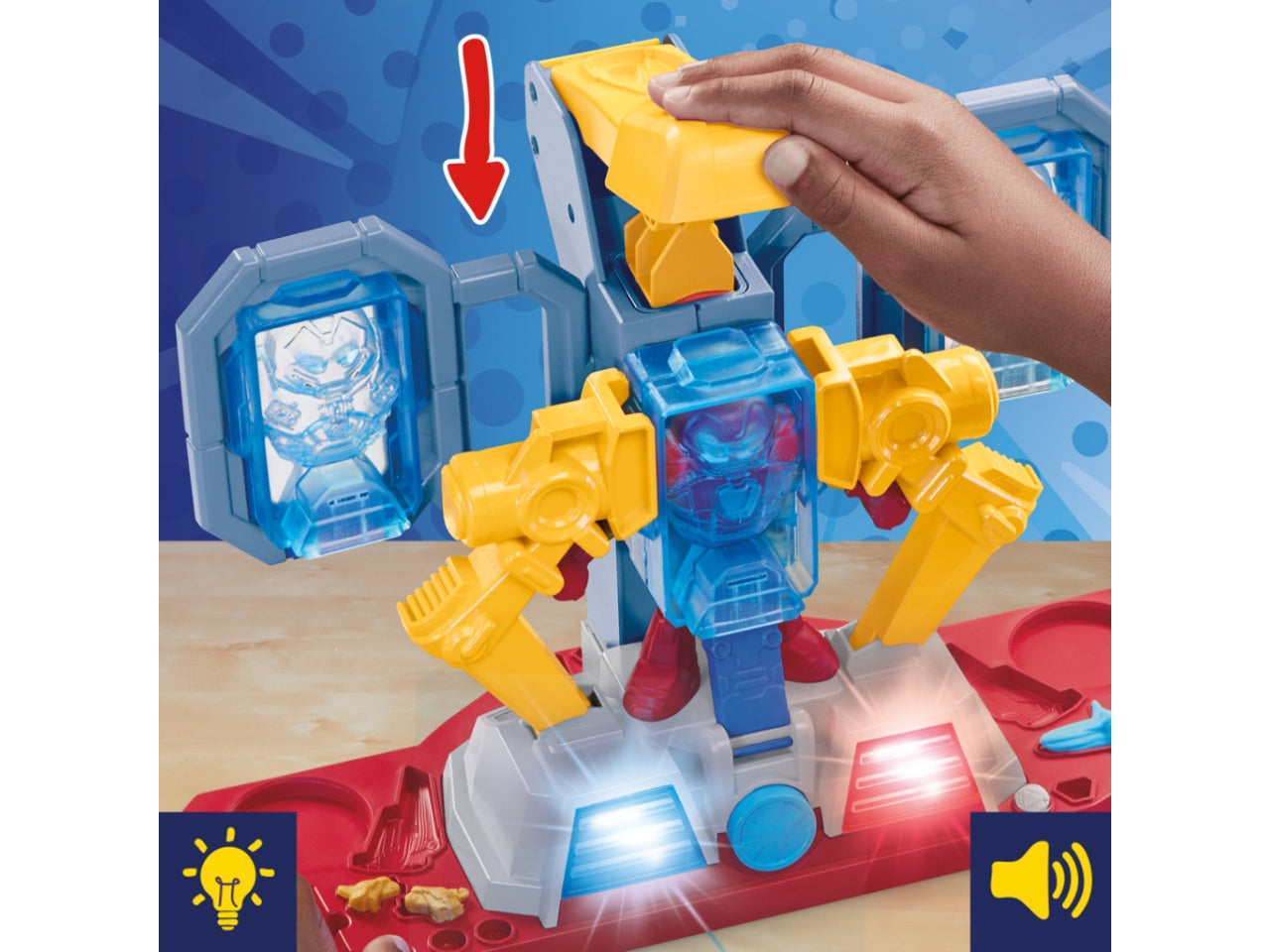 Pasta Modellabile Play-Doh Iron Man Armor Maker Lab: Set per Bambini 4+ | Dimensioni 6,7x34,9x30,5 - Hasbro