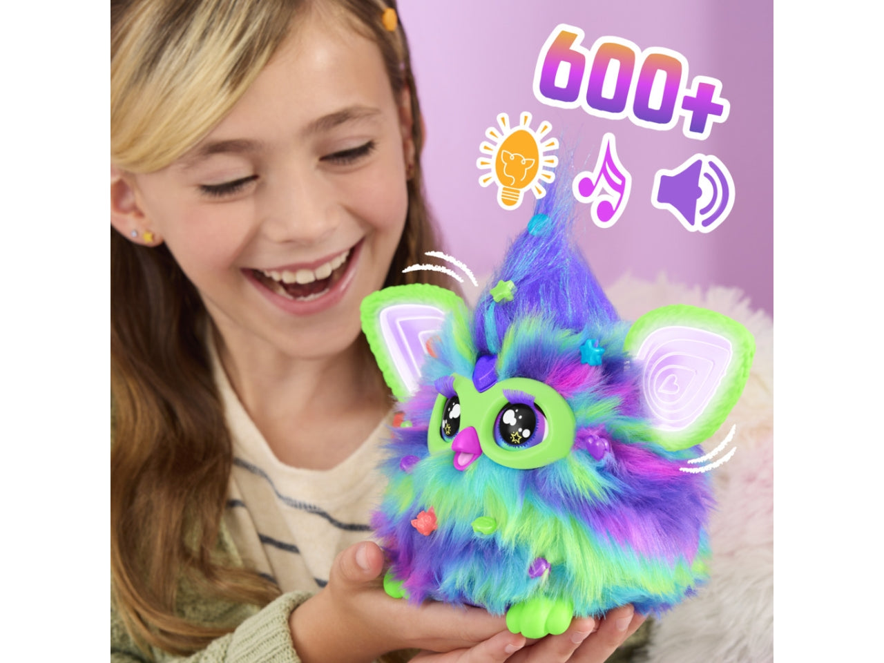 Peluche Elettronico Furby - Aurora Furborealis: Giocattolo per Bambine 6+ | Dimensioni 12,7x22,86x22,86 - Hasbro