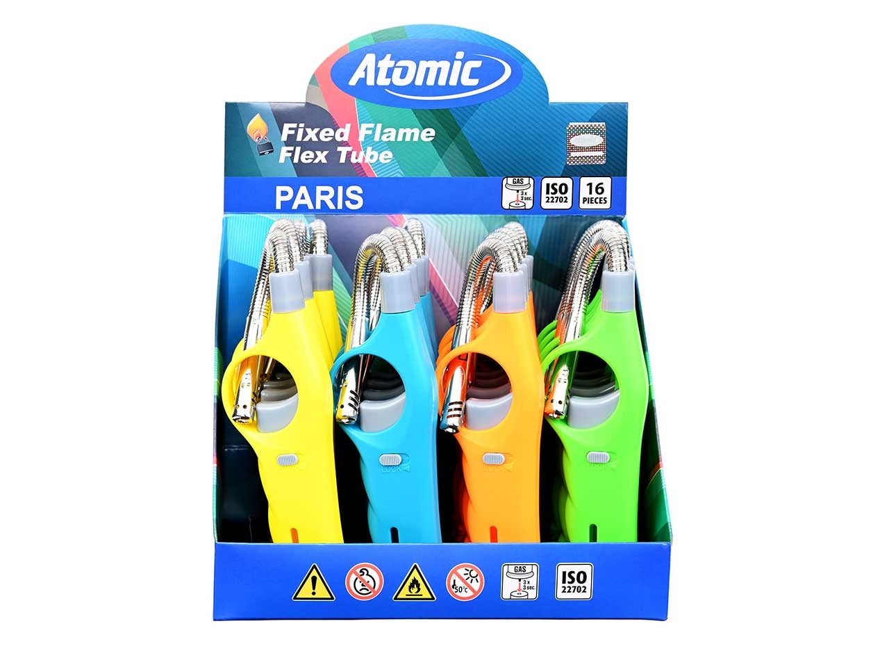 Accendigas modello paris con tubo flessibile disponibile 4 diversi colori neon