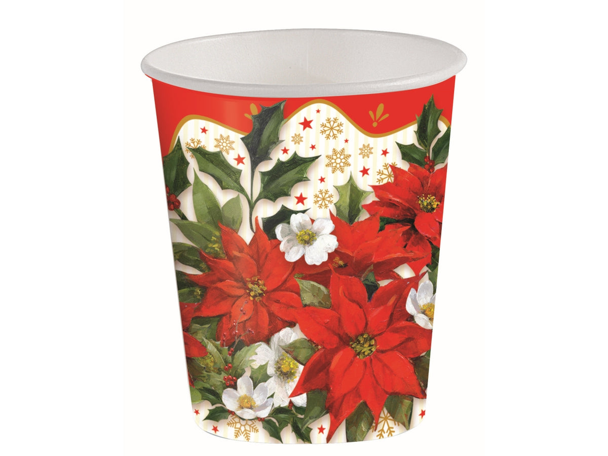 Stella di natale bicchieri cartoncino 200ml- la confezione contiene 10 bicchieri