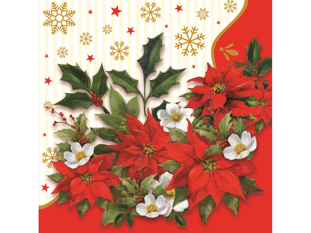 Stella di natale tovaglioli 2 veli 33x33cm- la confezione contiene 20 tovaglioli