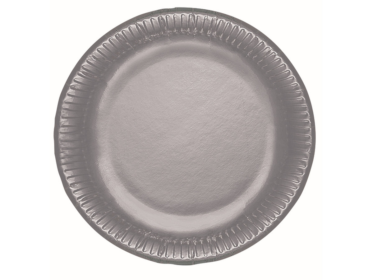 Silver piatti in cartoncino d.23cm piani- la confezione contiene 10 piatti