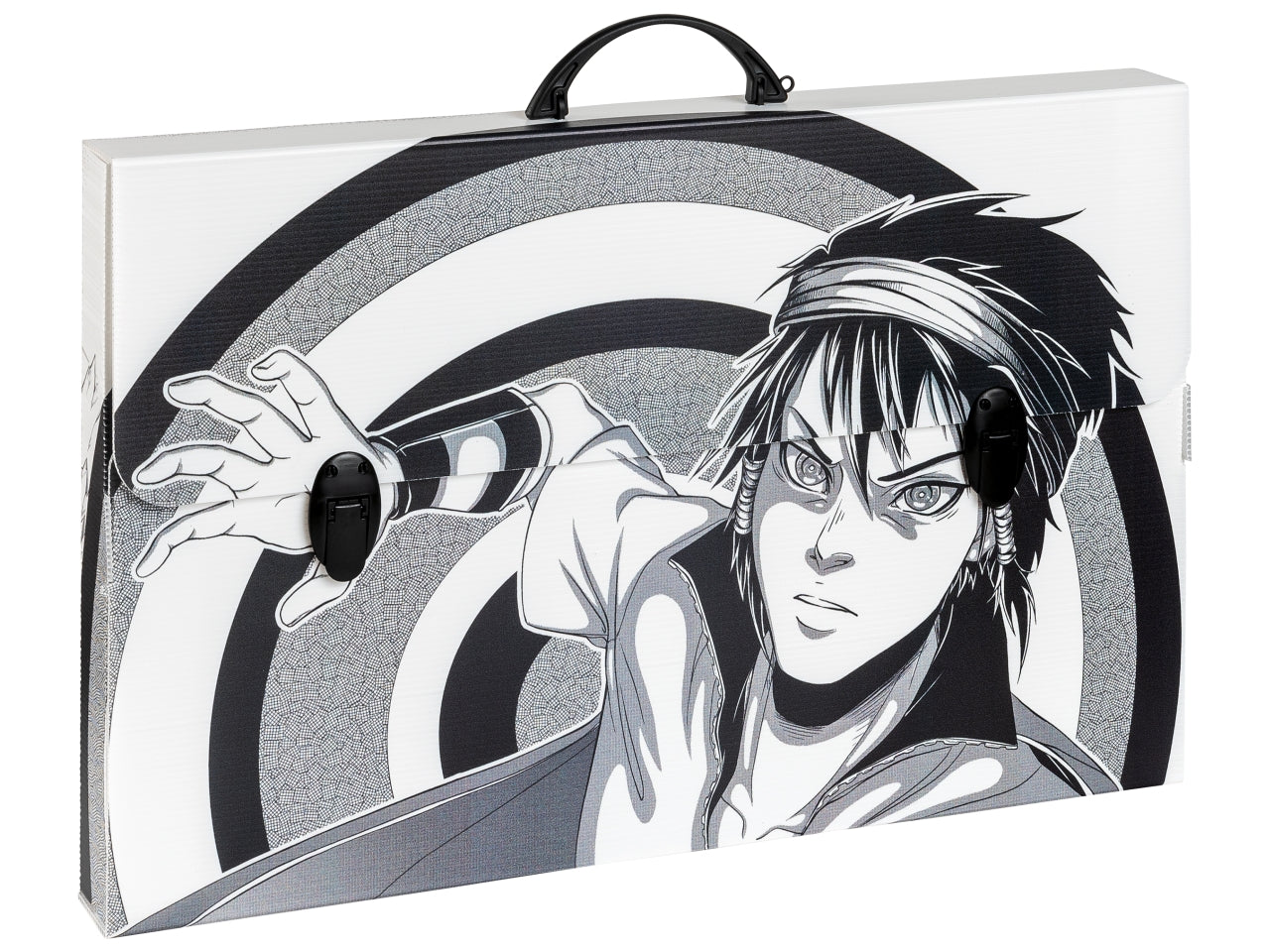 Valigetta polionda Manga colori assortiti, in plastica alveolare 56,5x36,5x5,5 cm - Favorit