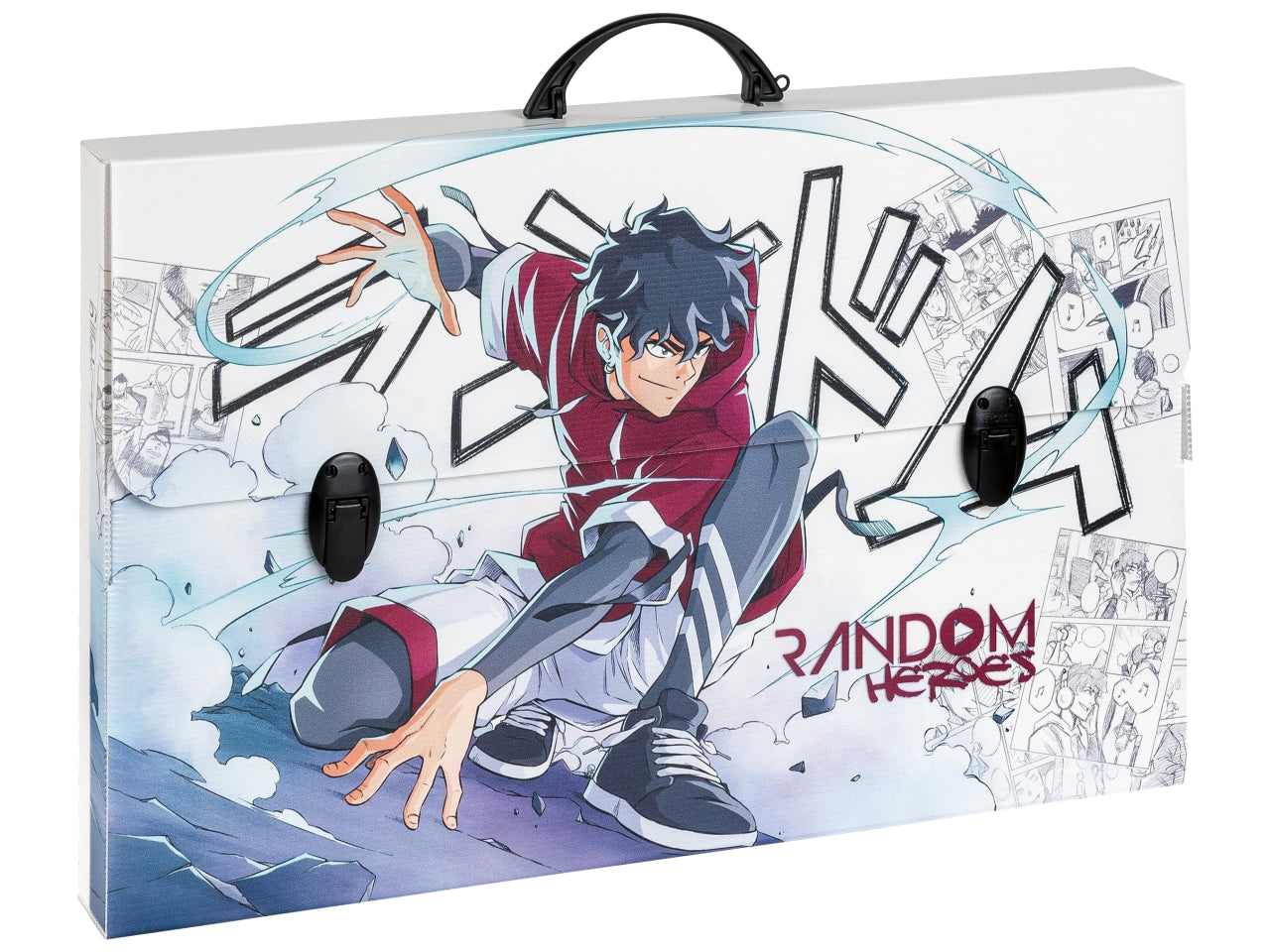 Valigetta polionda Manga colori assortiti, in plastica alveolare 56,5x36,5x5,5 cm - Favorit