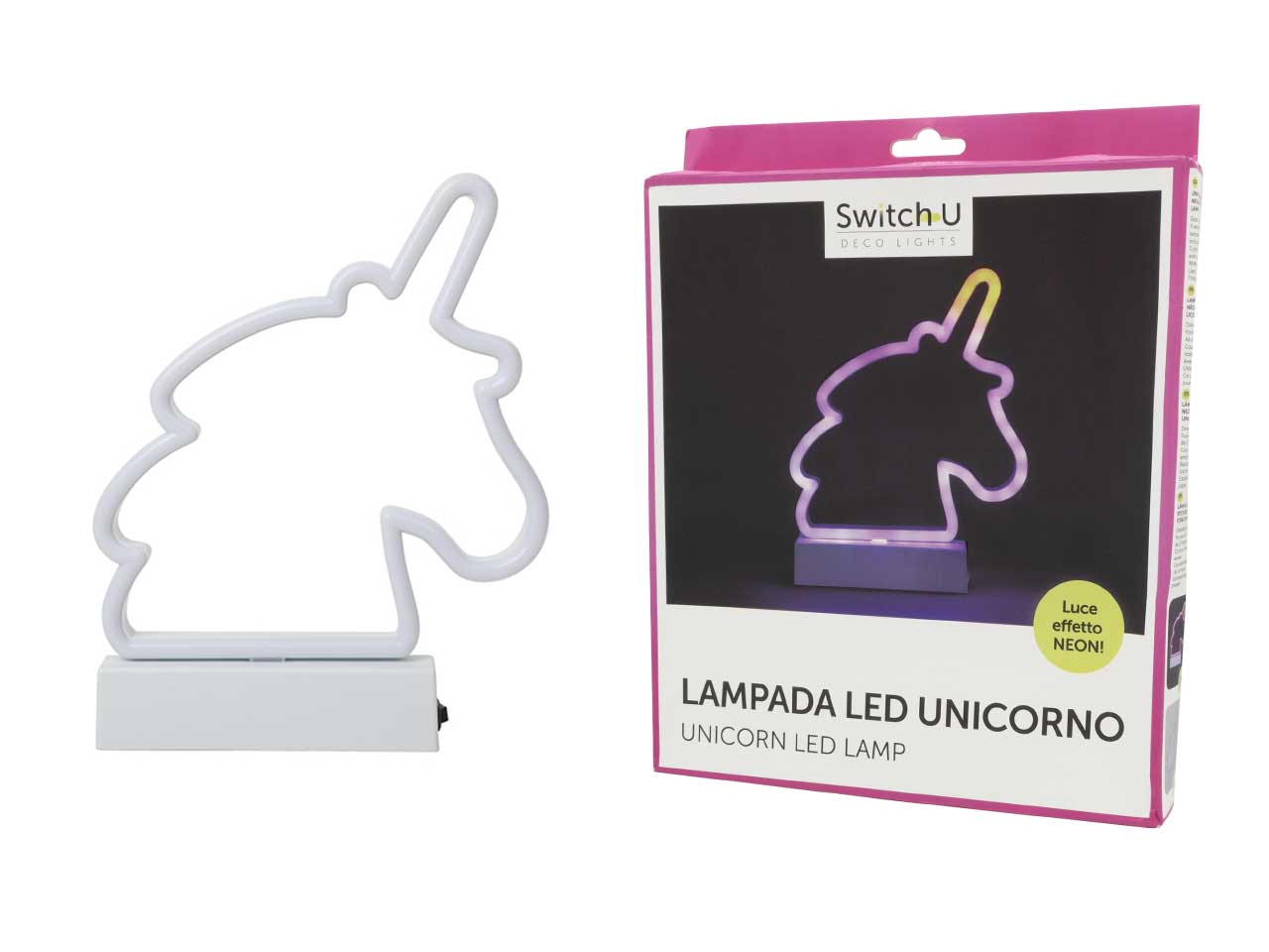 Lampada led a forma di unicorno 19x3x24 cm - Ibs