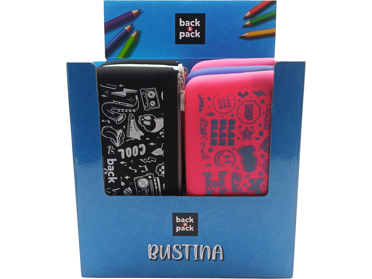 Astuccio bustina in silicone colori assortiti 1 zip - Back & Pack