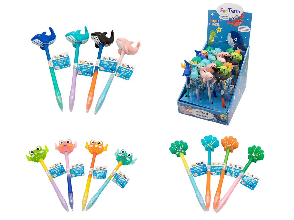 Penna a sfera animali del mare con led
