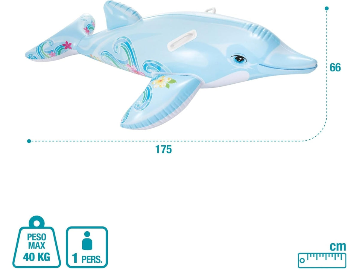Cavalcabile delfino cm 175x66
