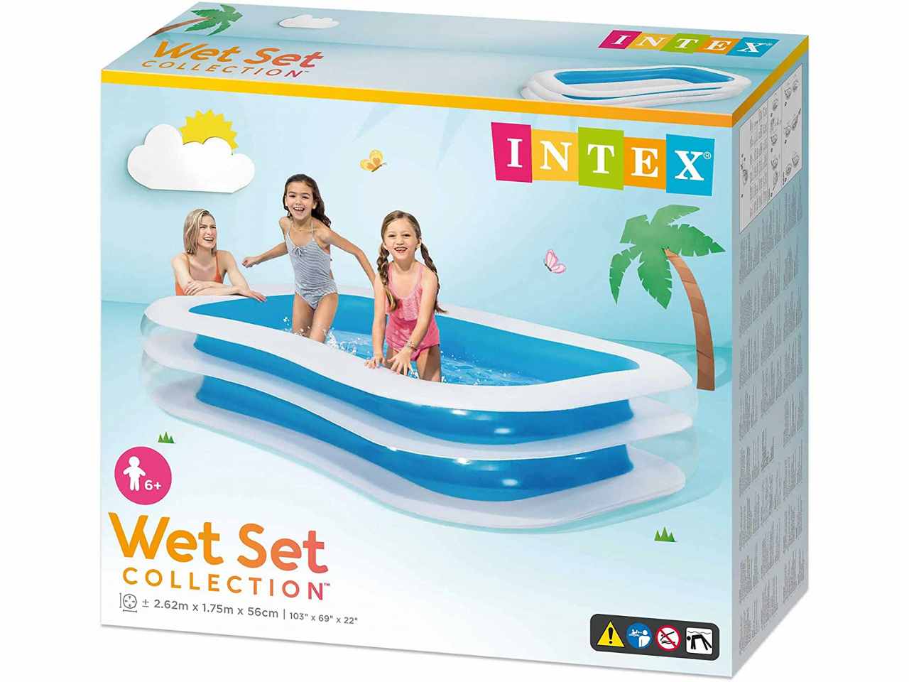 Piscina per giardino bambini 262x175x56cm