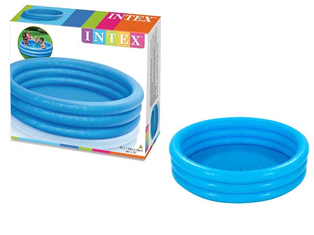 Piscina gonfiabile per bambini blu 168x38cm