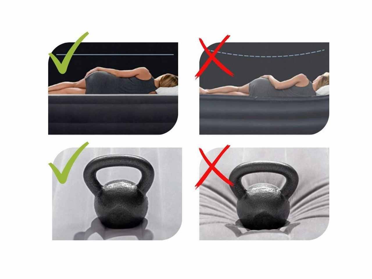 Materasso dura beam pillow rest matrimoniale 152x203x42cm