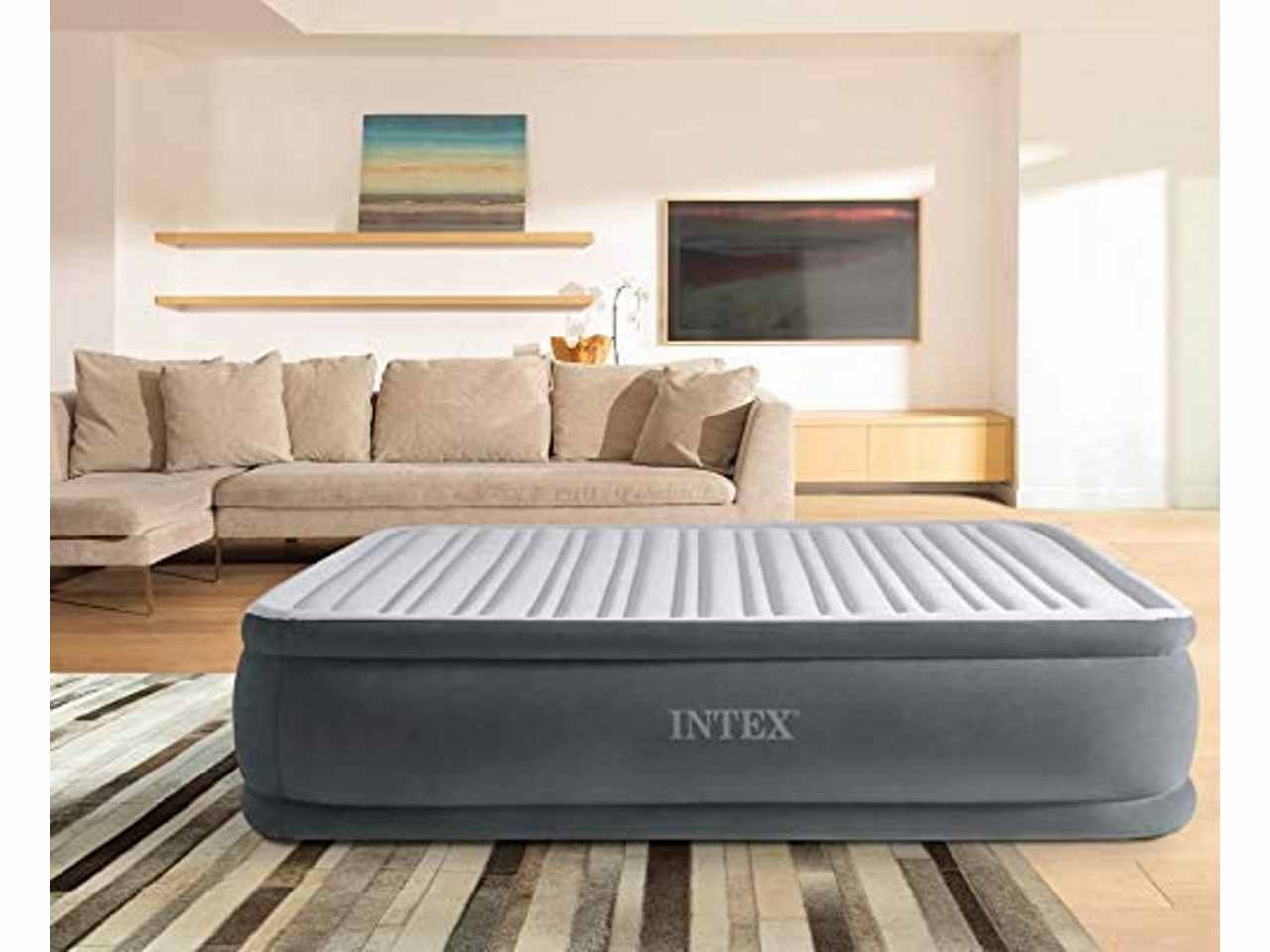 Materasso matrimoniale comfort plush elevated dura beam  contecnologia fiber tech 152x203x46cm