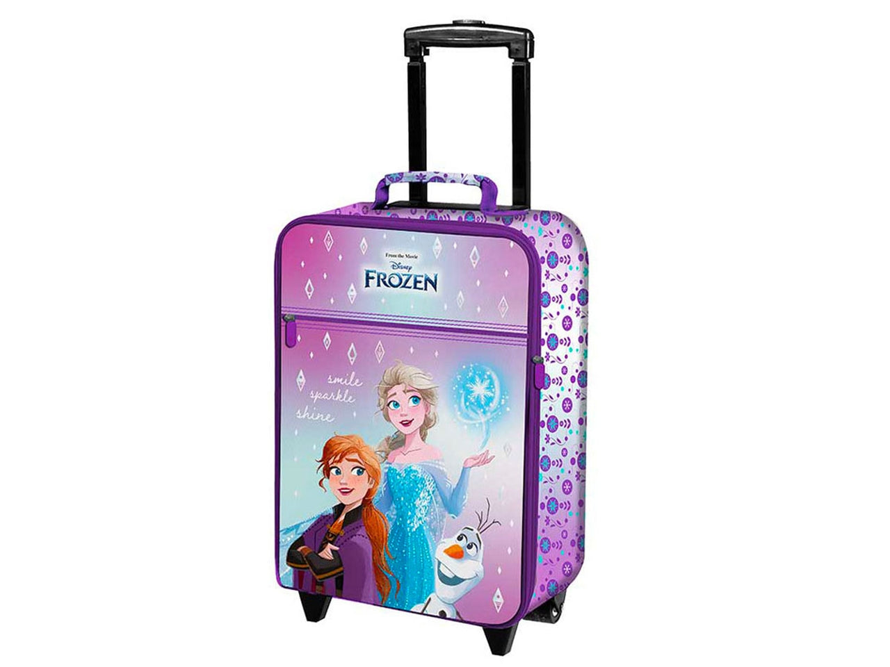 Trolley semirigido Frozen in poliestere lilla capacitÃ  20 l, 52x34x19,5 cm - Coriex