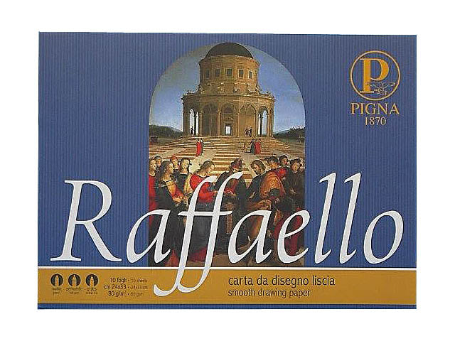 Album da disegno raffaello 10 fogli liscio 24x33cm 80gr
