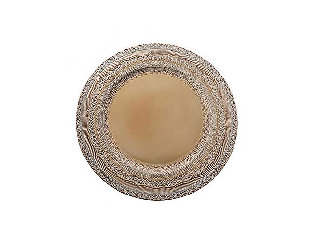 Sottopiatto oro d.33cm pvc 131433