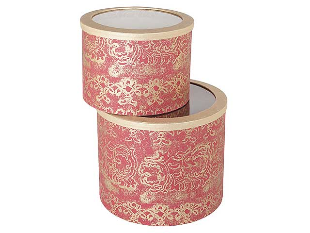 Scatole london tea carta/pvc 2 pezzi 130473