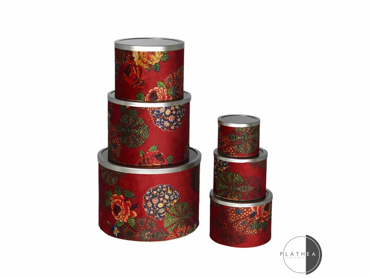 Scatola fiori rossi 6pezzi in ve 131750