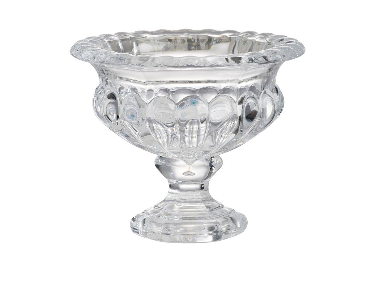Vaso decorativo trasparente misura d.13x11cm in vetro