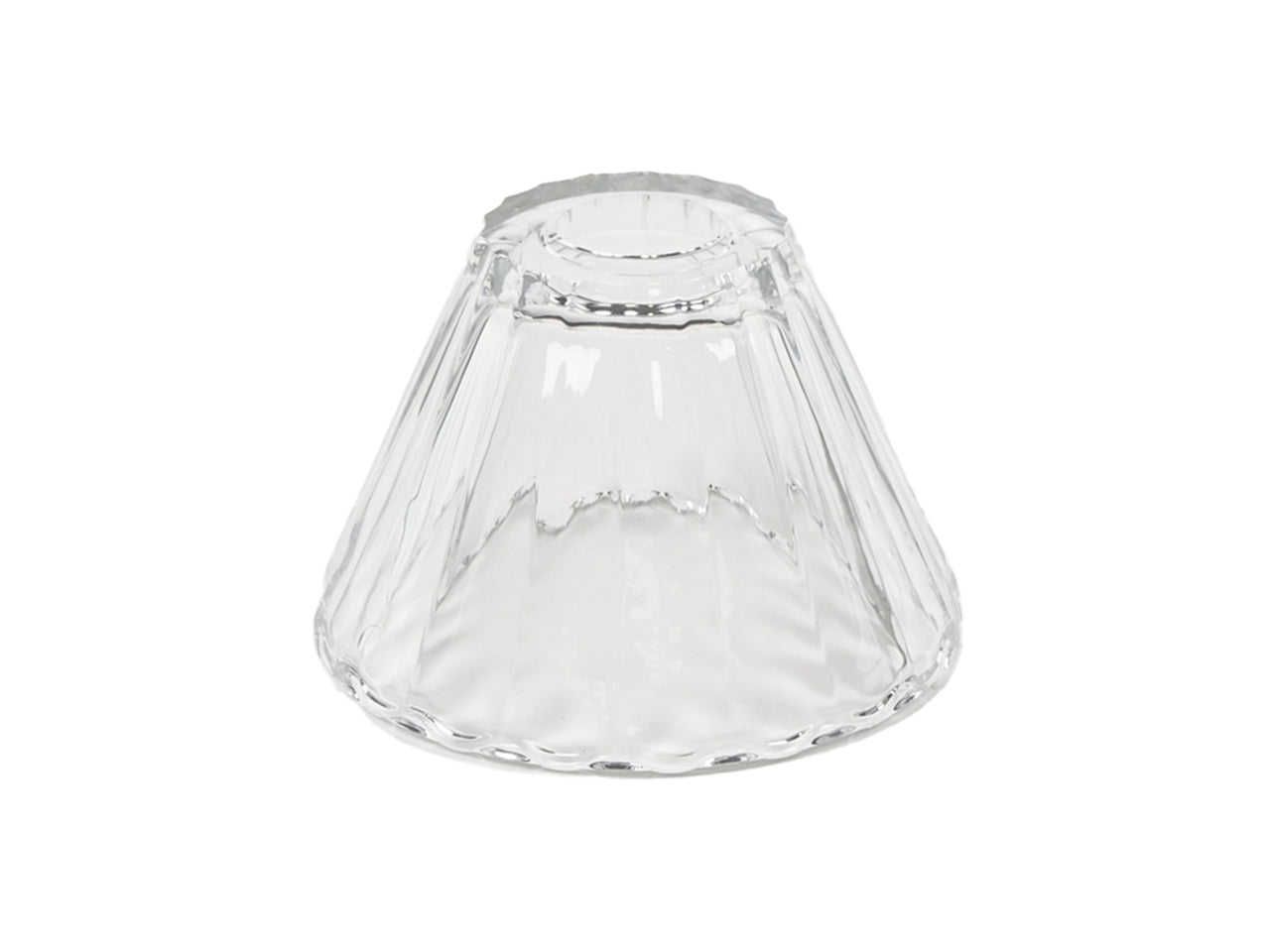 Paralume in vetro trasparente forma campana stile moderno d.13x9 cm - PlÃ thea
