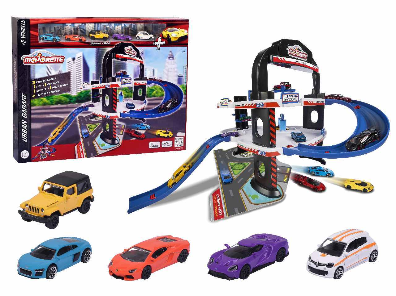 Urban Garage Garage Giocattolo a 3 Livelli Majorette