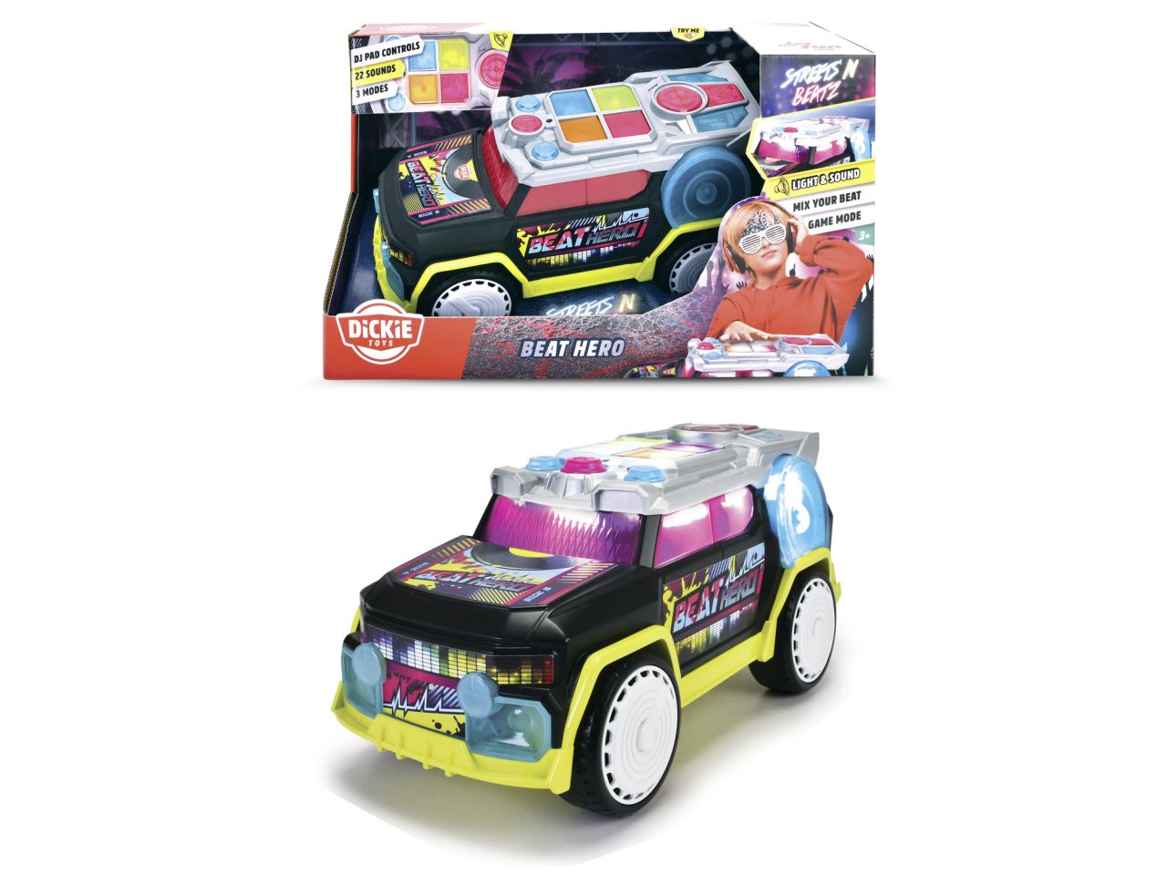 Beat Hero Streat n Beatz Dickie Toys Auto interattiva $