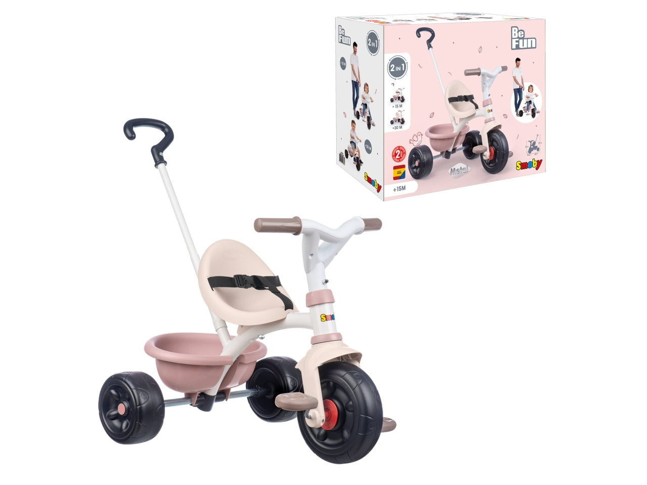 Triciclo be fun rosa