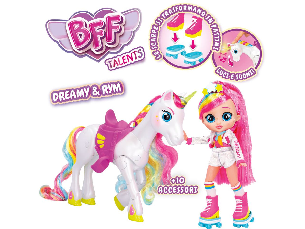 Bff By Cry Babies bambola dreamy e unicorno rym - IMC Toys $