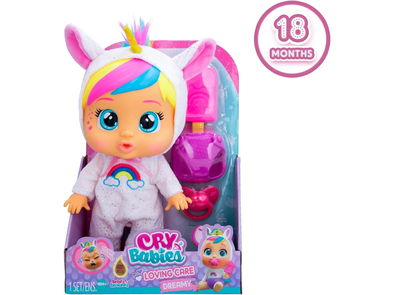 Cry babies loving care loving h.26cm - disponibile dreamy, jenna e hannah $