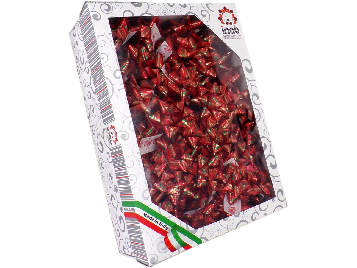 Coccarde tartan 14mm in confezione da 100 pezzi rosse