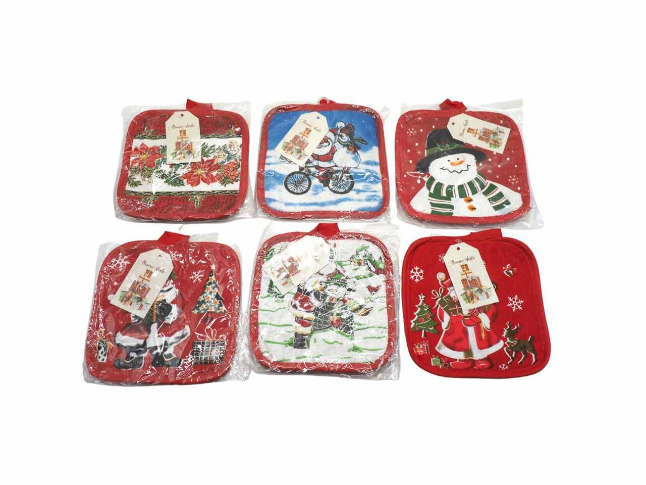 Presina natalizia 17x17cm in 6 fantasie assortite