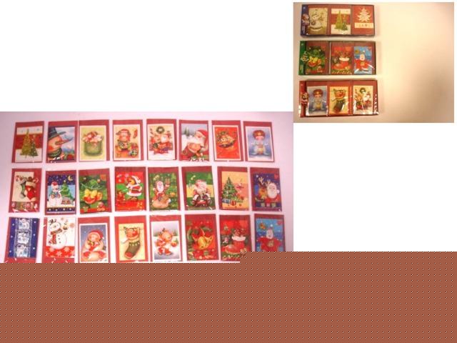 Bigliettini con busta natalizia 24pz h. 11x7,5cm-disponibile in diversi assortmenti