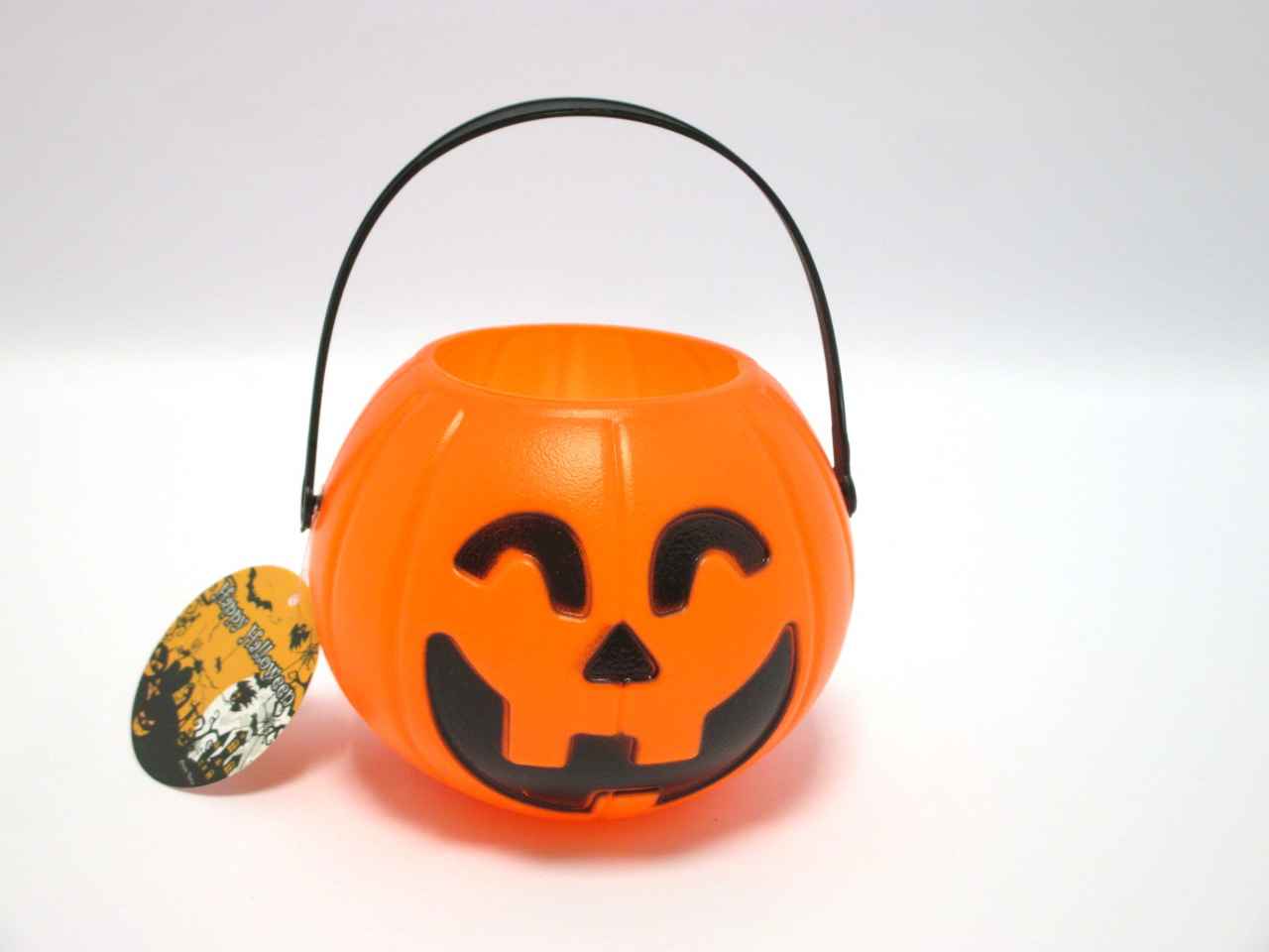 Zucca halloween di plastica h.10xdiam.11-6cm