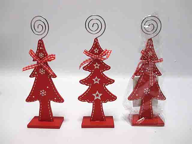Segnaposto albero di natale in legno h. 16x6cm