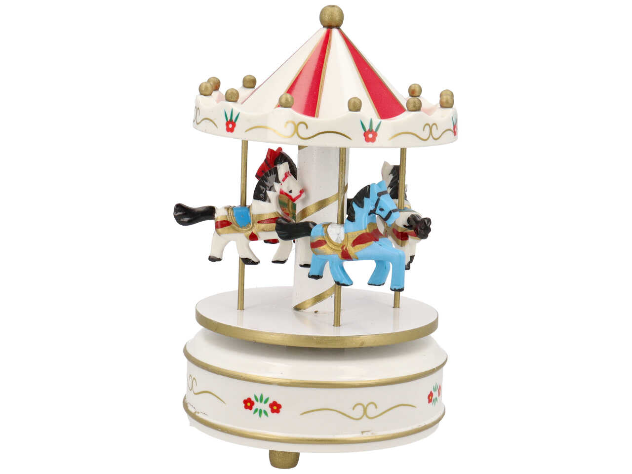 Giostra cavalli con carillon 10xh14cm 4 colori assortiti
