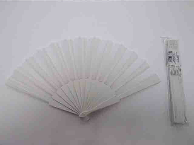 Ventaglio bianco con 13 stecche 23cm