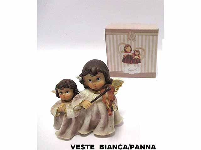 Coppia angioletti grossi cantori h.11,5x12x6cm, disponibile in 2 assortimenti
