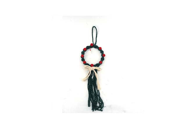 Pendente natalizio coroncina intrecciata 37cm diametro 14cm $